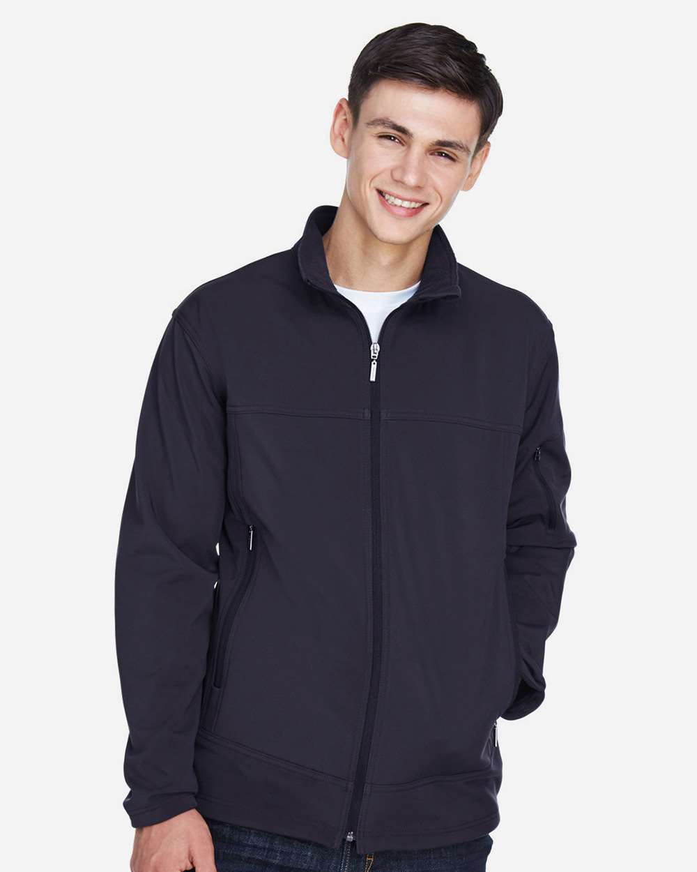 North End-88099-Men's Three layer Fleece Performance Soft Shell Jacket - Image 9