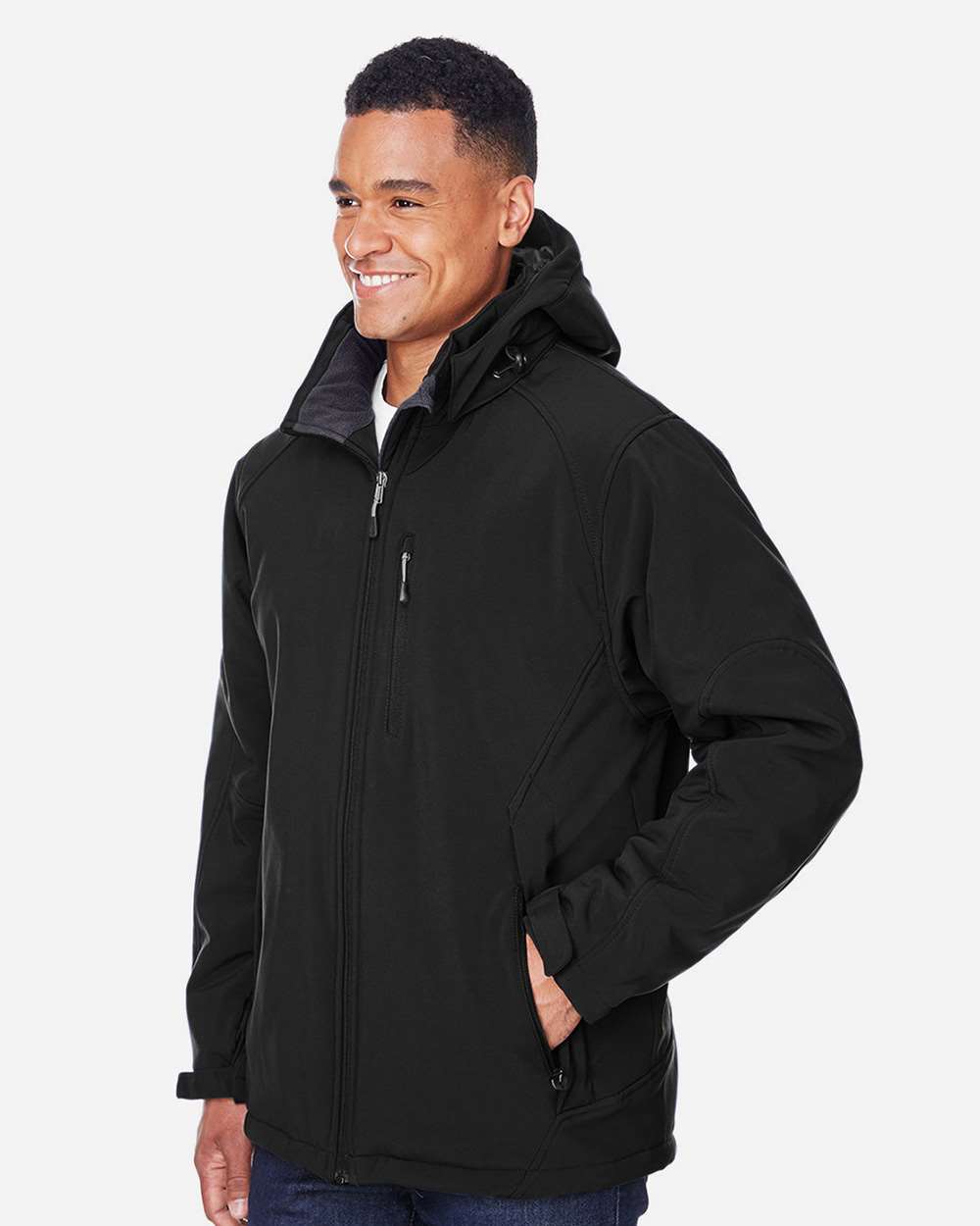 North End-88159-Men's Glacier Insulated Three-Layer Fleece Soft Shell Hood Jacket with Detachable Hood - Image 4
