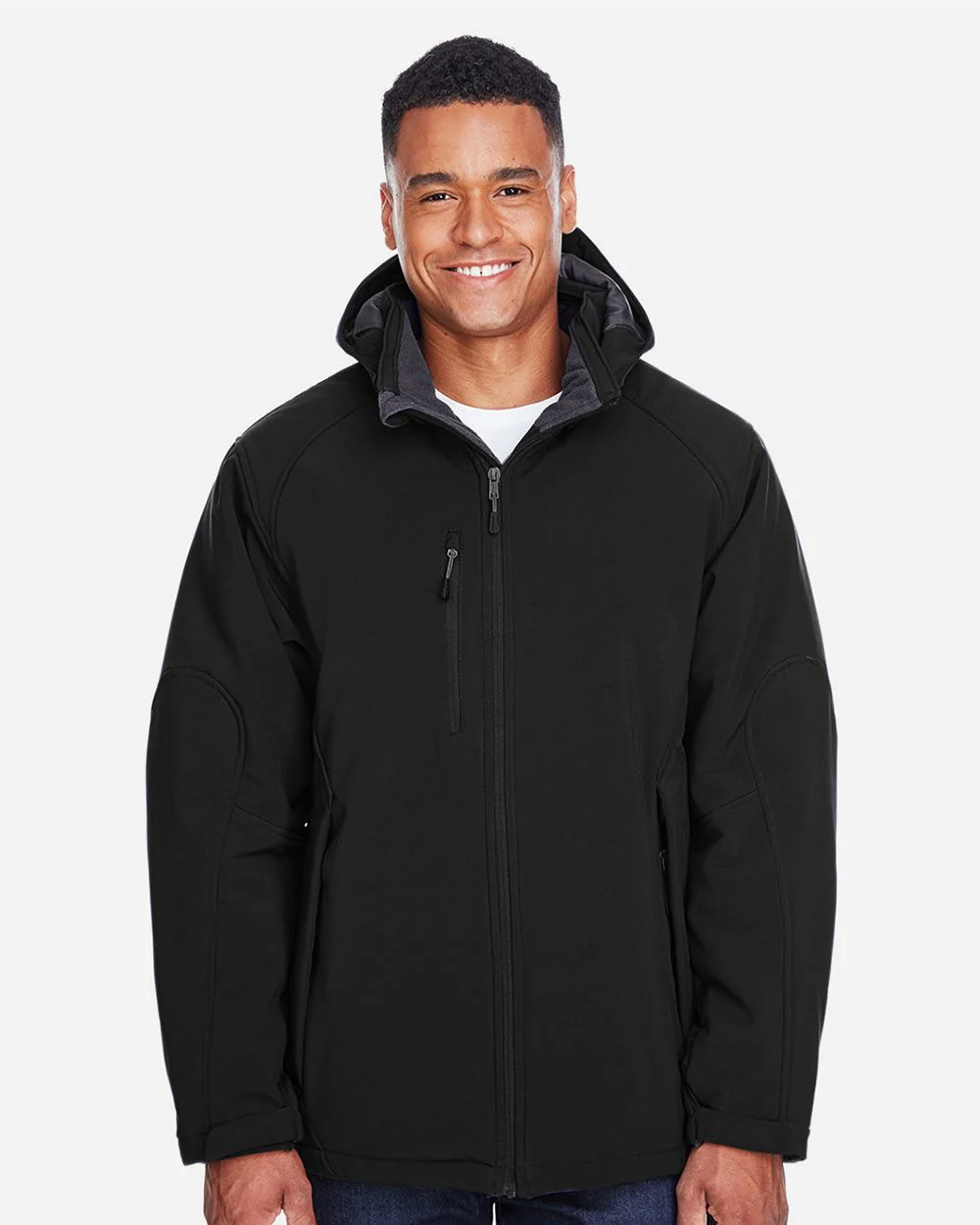 North End-88159-Men's Glacier Insulated Three-Layer Fleece Soft Shell Hood Jacket with Detachable Hood - Image 6