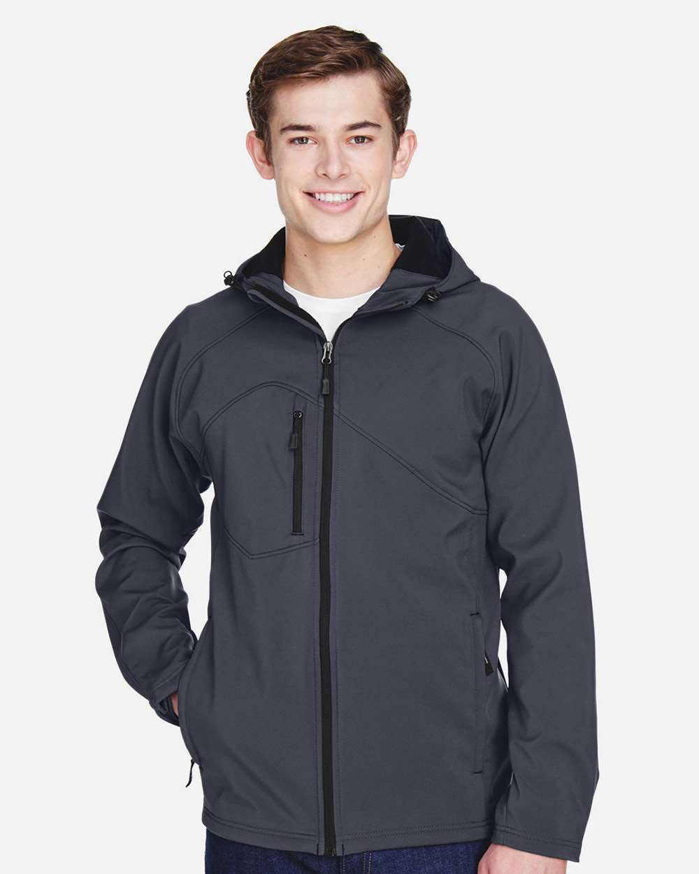 North End-88166-Men's Glacier Insulated Three-Layer Fleece Soft Shell Hood Jacket - Image 14