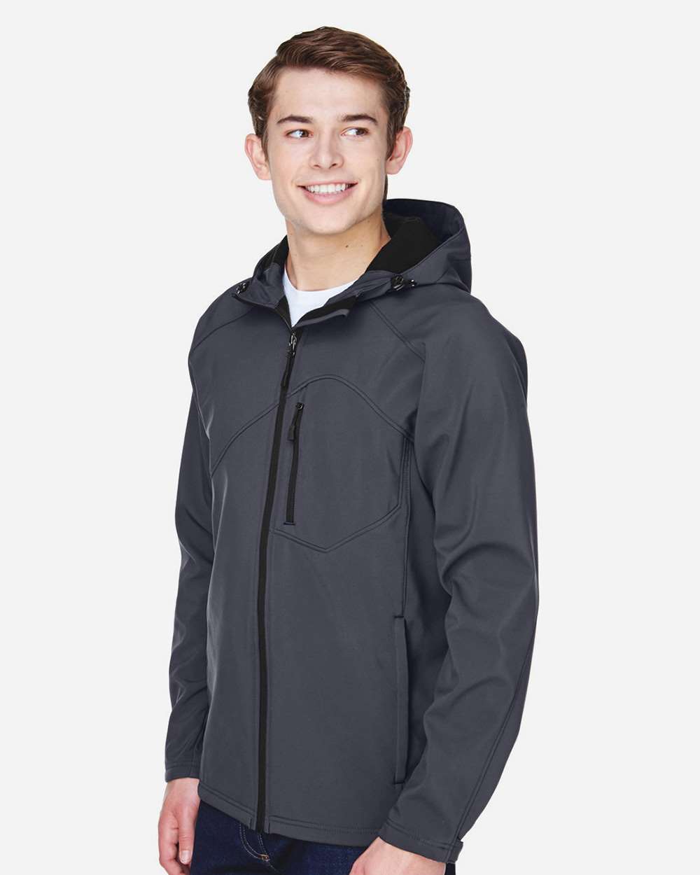 North End-88166-Men's Glacier Insulated Three-Layer Fleece Soft Shell Hood Jacket - Image 15