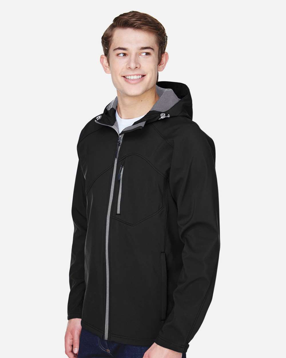 North End-88166-Men's Glacier Insulated Three-Layer Fleece Soft Shell Hood Jacket - Image 4