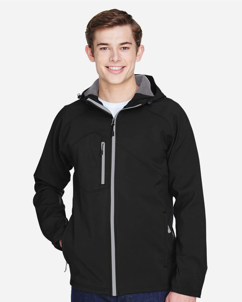North End-88166-Men's Glacier Insulated Three-Layer Fleece Soft Shell Hood Jacket - Image 6