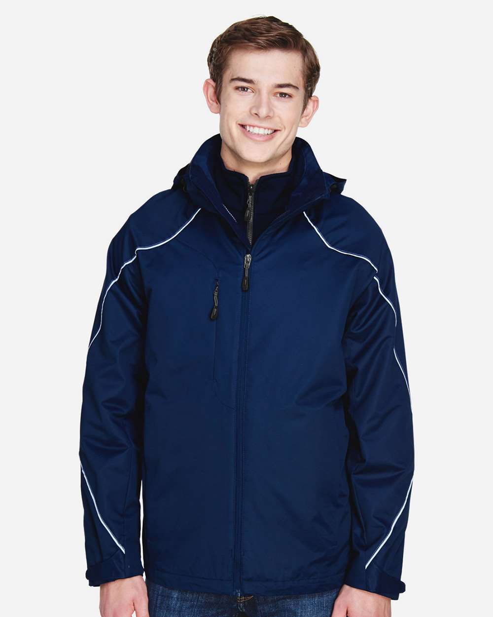 North End-88196-Men's Angle 3-In-1 Jacket with Bonded Fleece Liner - Image 9