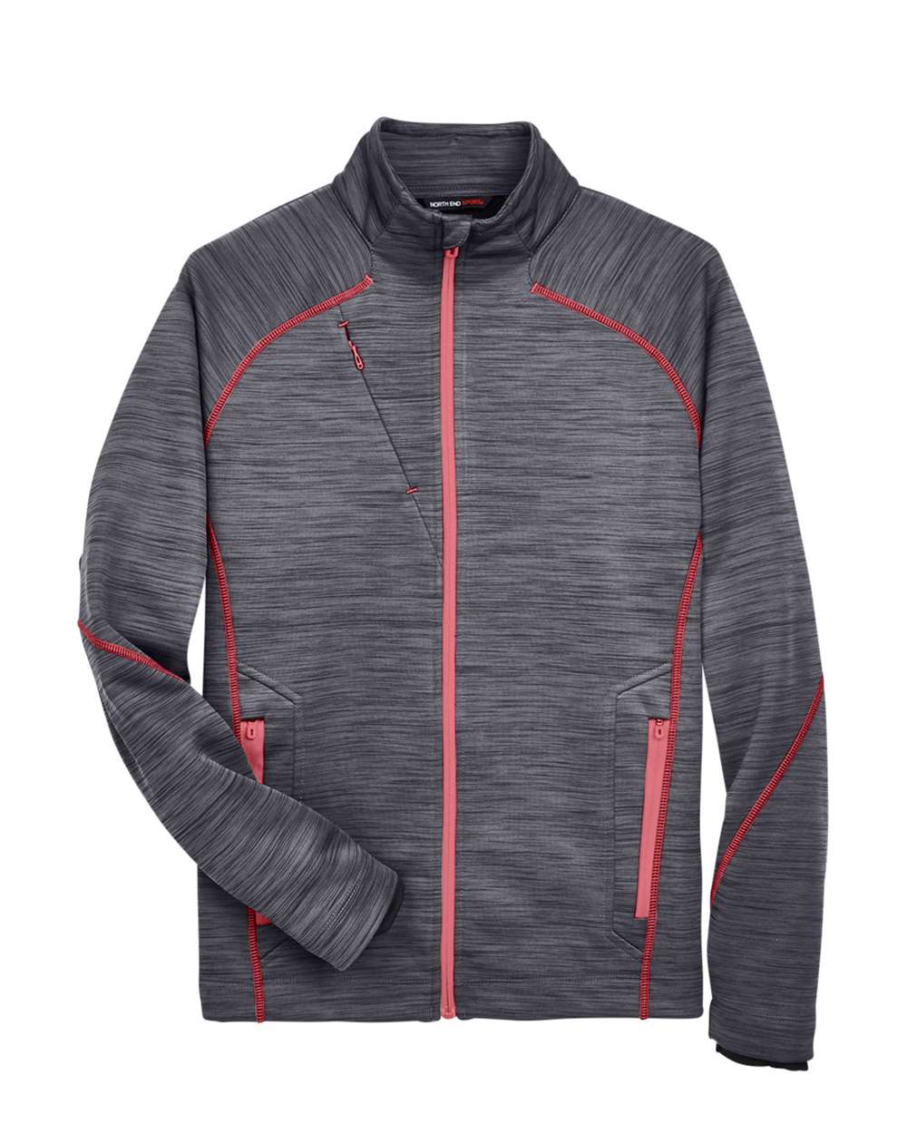 North End-88697-Men's Flux Mélange Bonded Fleece Jacket - Image 12