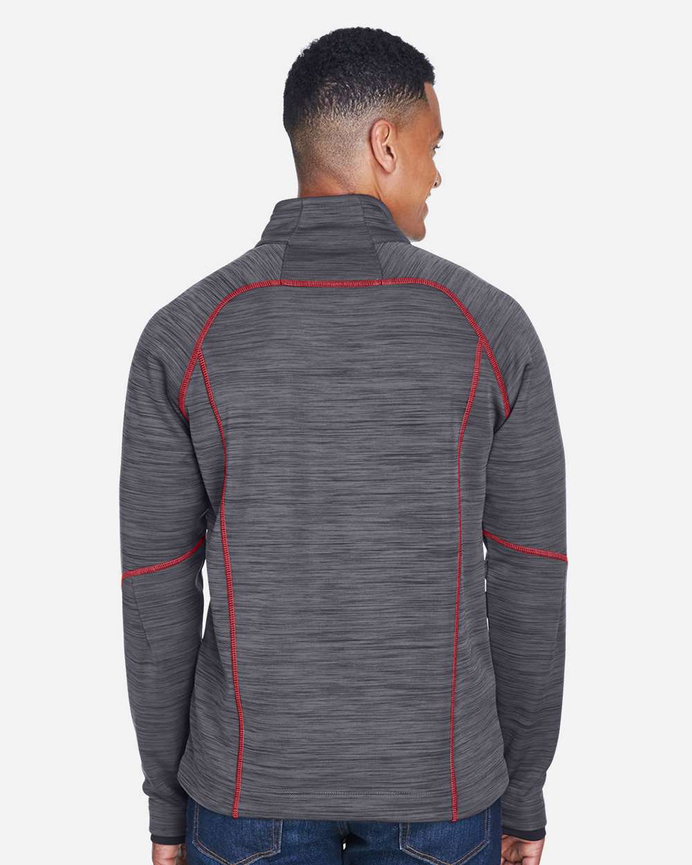 North End-88697-Men's Flux Mélange Bonded Fleece Jacket - Image 16