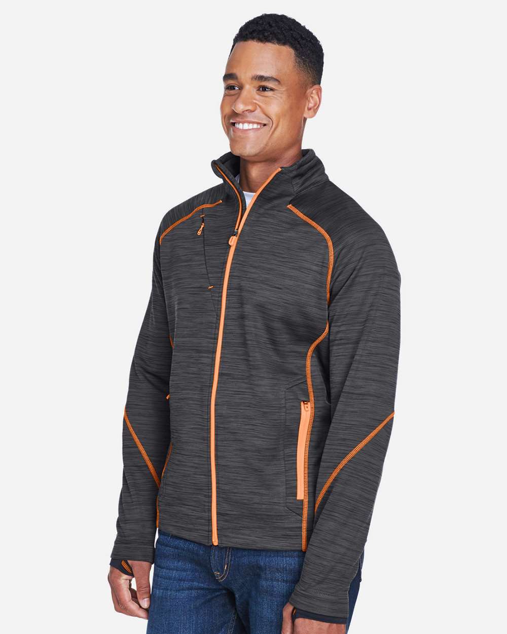 North End-88697-Men's Flux Mélange Bonded Fleece Jacket - Image 20