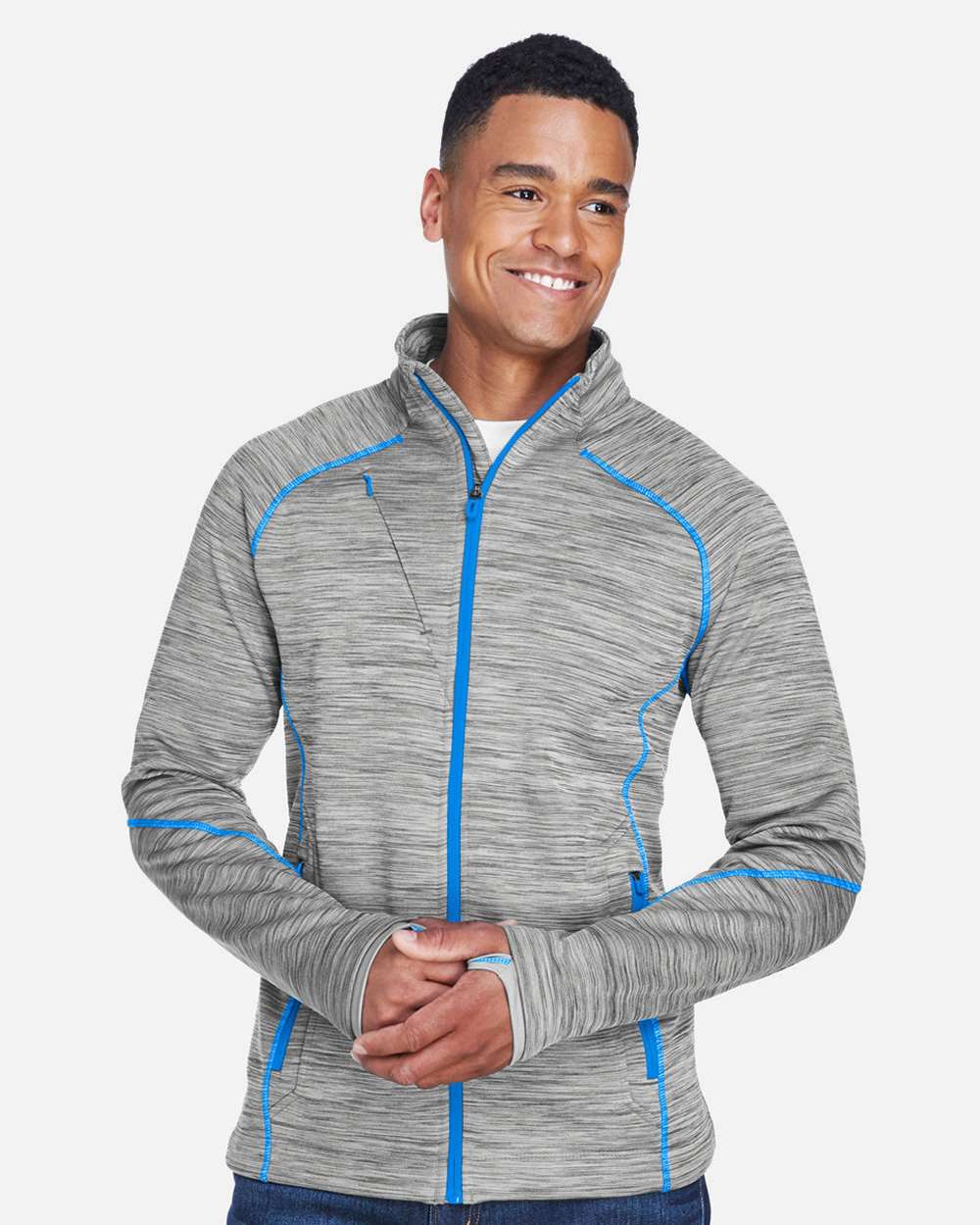North End-88697-Men's Flux Mélange Bonded Fleece Jacket - Image 24