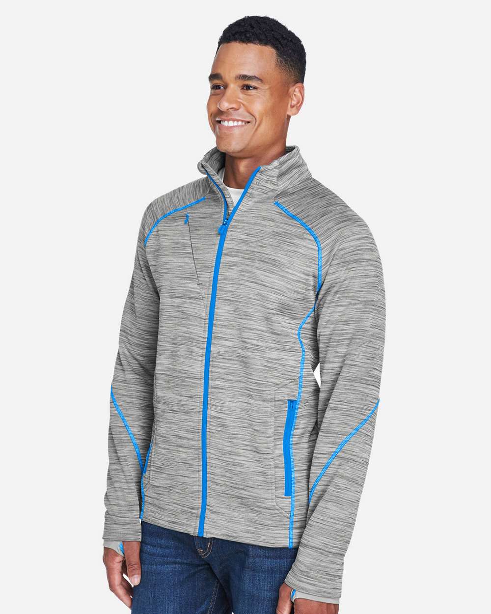 North End-88697-Men's Flux Mélange Bonded Fleece Jacket - Image 25