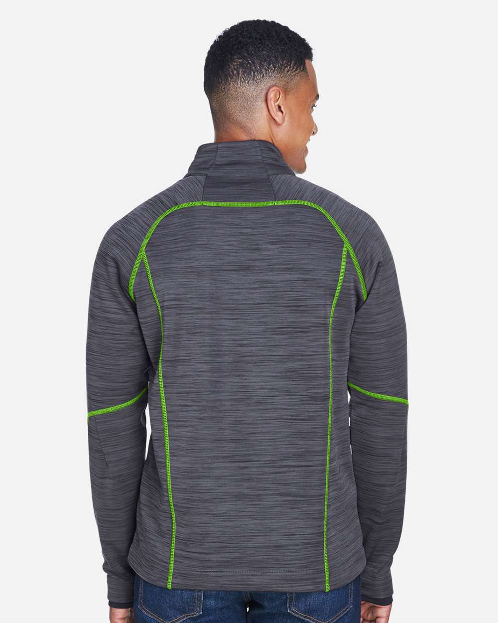 North End-88697-Men's Flux Mélange Bonded Fleece Jacket - Image 5