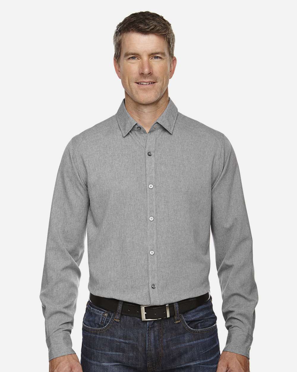 North End-88802-Men's Melange Performance Shirt - Image 5