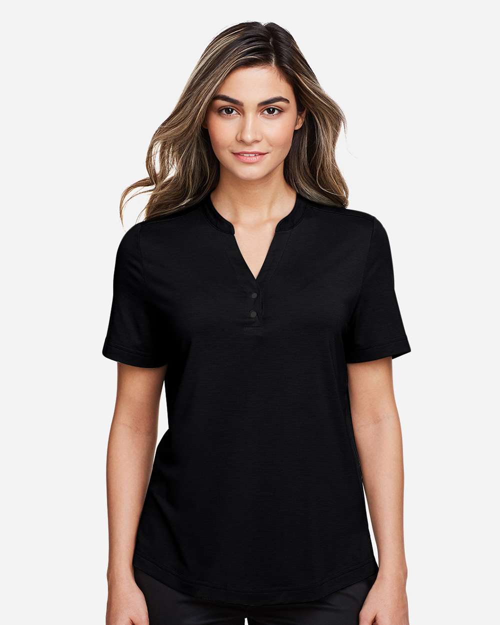 North End-NE100W-Women's JAQ Snap-Up Stretch Performance Polo - Image 3