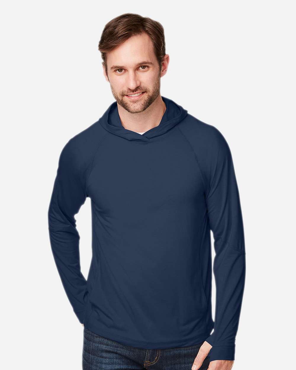 North End-NE105-Unisex JAQ Stretch Performance Hooded Long Sleeve T-Shirt - Image 17