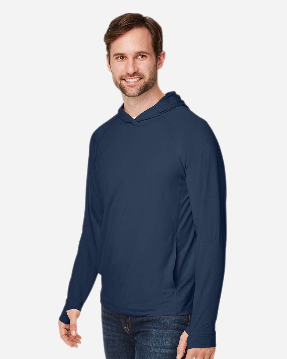 North End-NE105-Unisex JAQ Stretch Performance Hooded Long Sleeve T-Shirt - Image 18