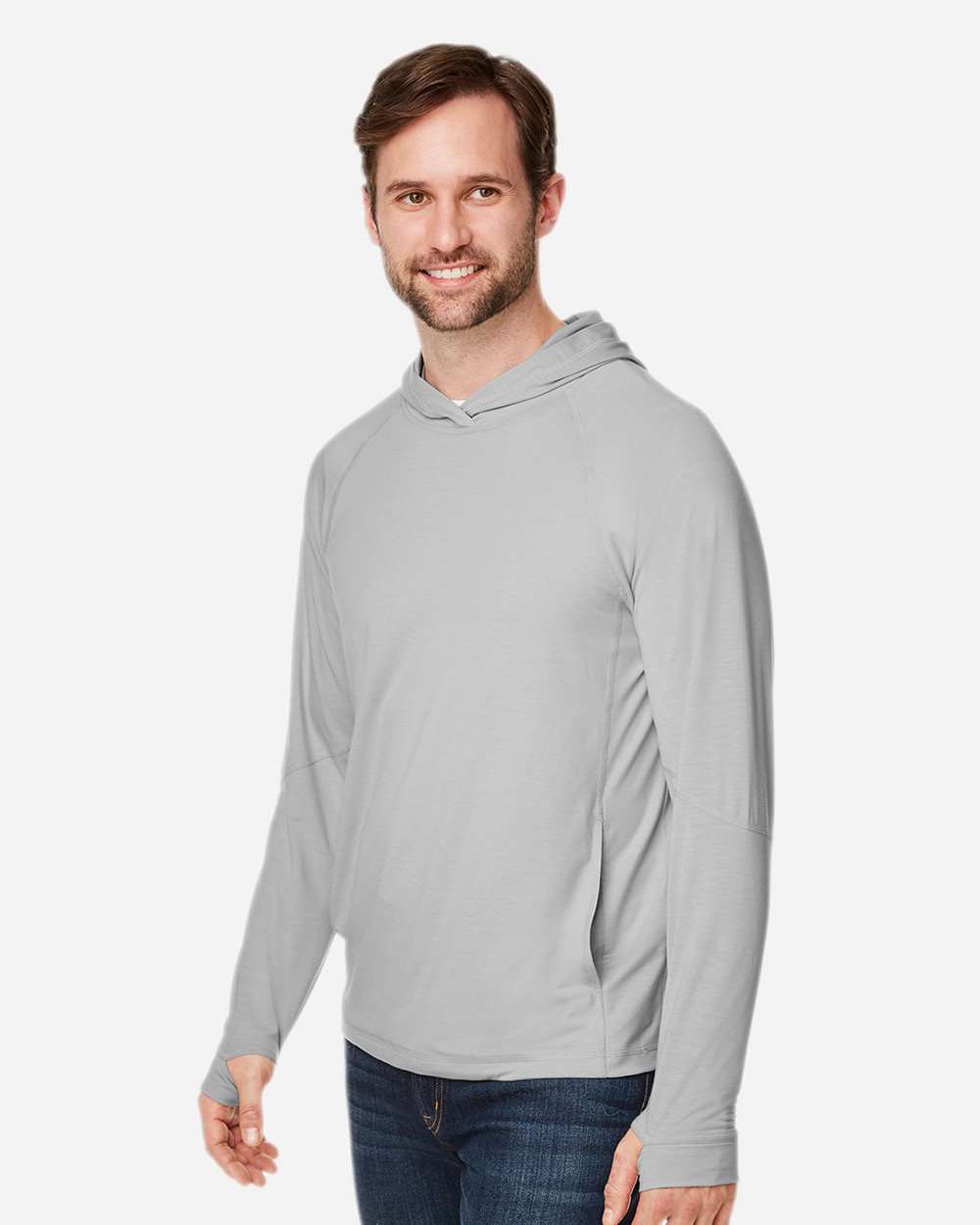 North End-NE105-Unisex JAQ Stretch Performance Hooded Long Sleeve T-Shirt - Image 24