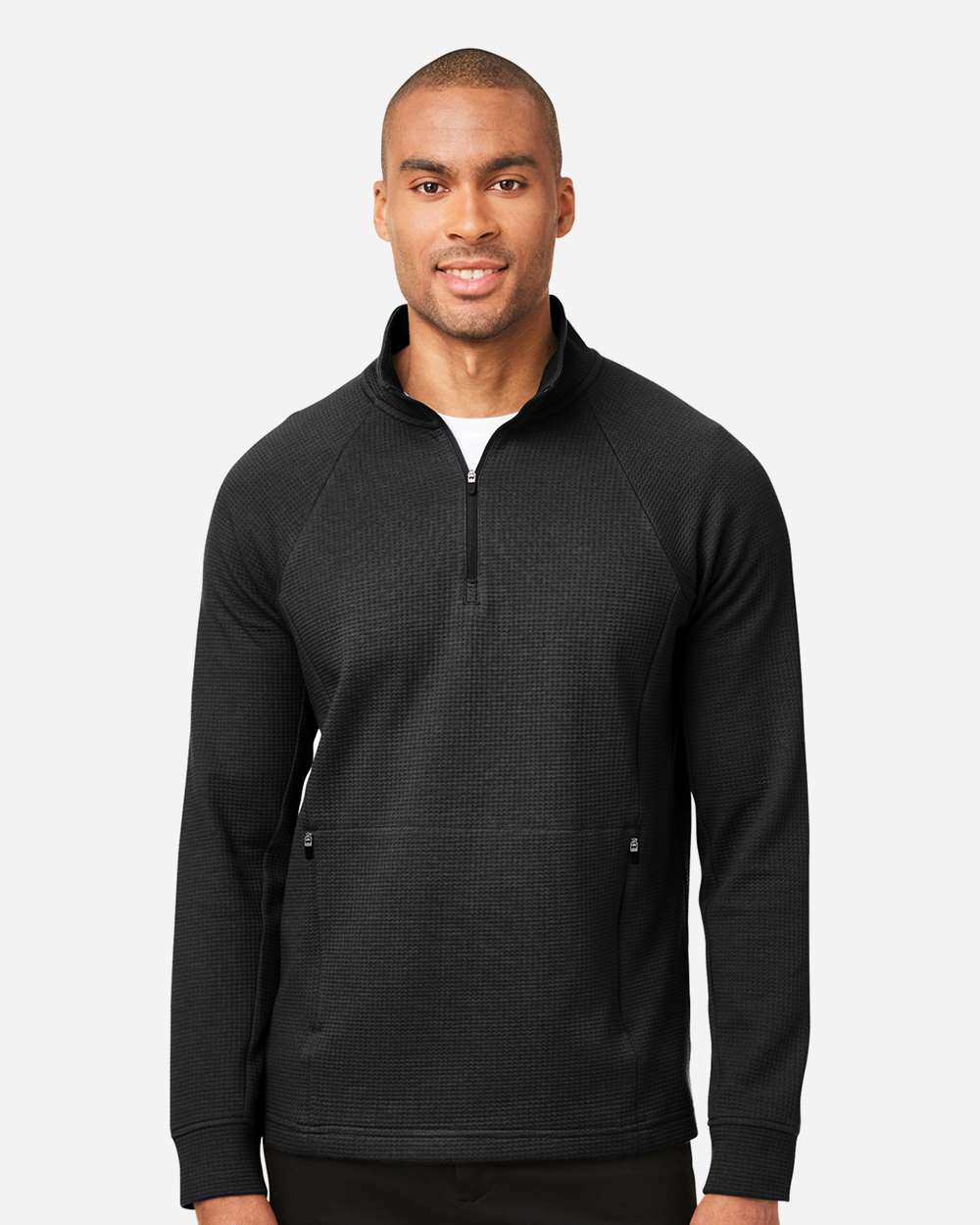 North End-NE200-Men's Rhythm Waffle Quarter-Zip Pullover - Image 4