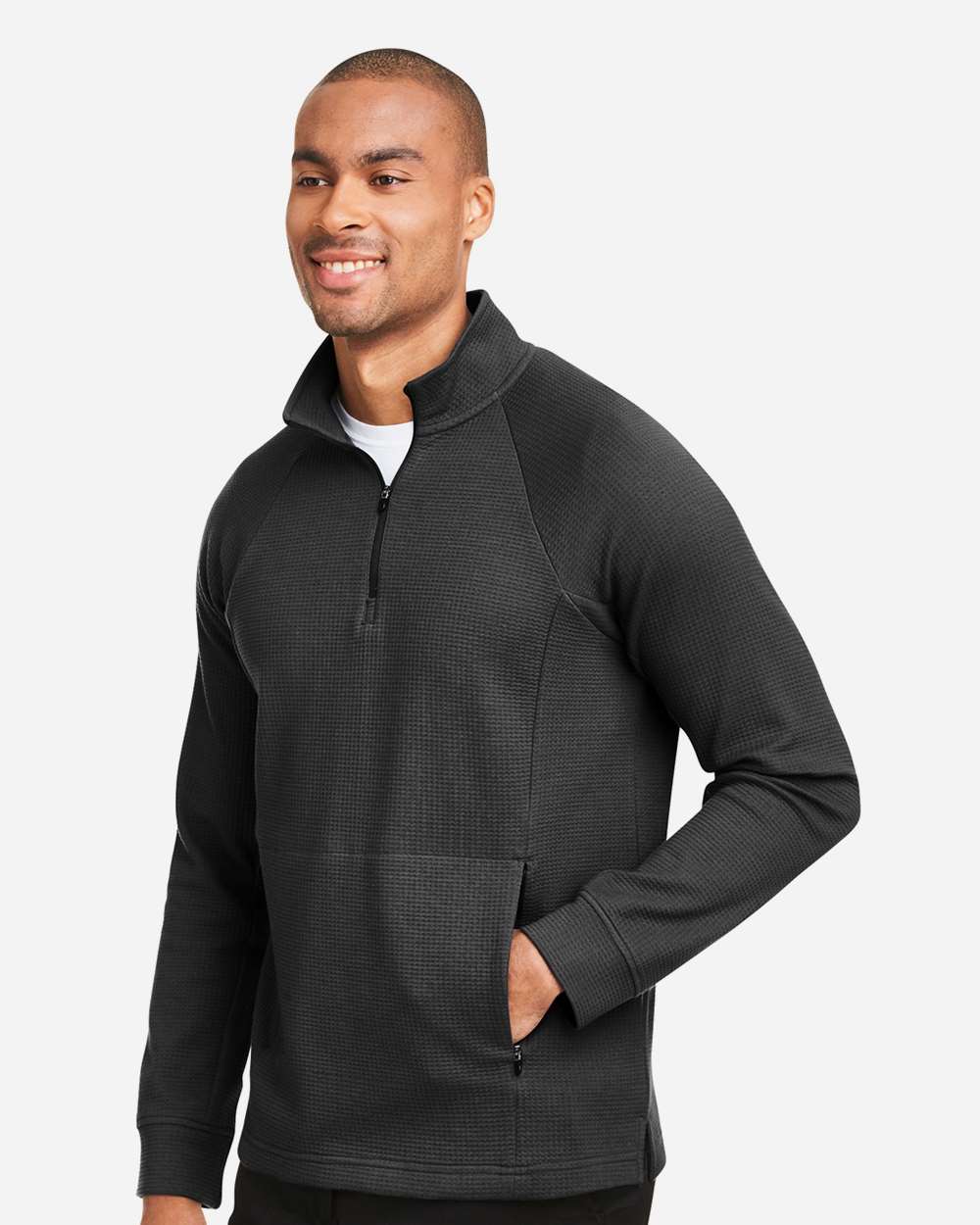 North End-NE200-Men's Rhythm Waffle Quarter-Zip Pullover - Image 5
