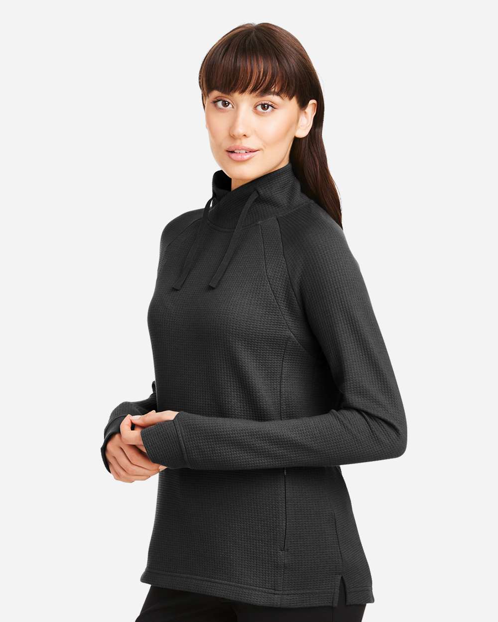 North End-NE200W-Women's Rhythm Waffle Pullover - Image 5