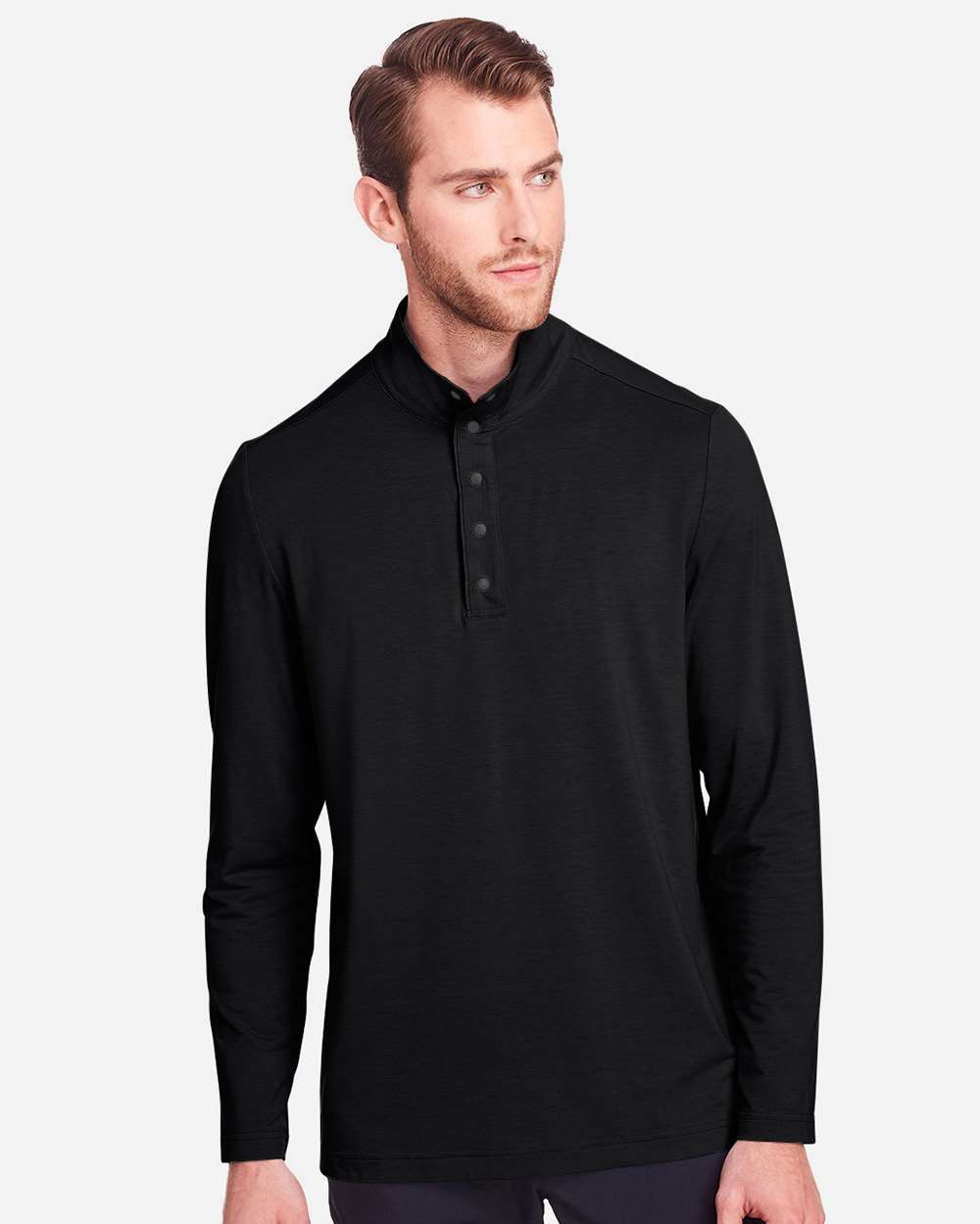 North End-NE400-Men's JAQ Snap-Up Stretch Performance Pullover - Image 3