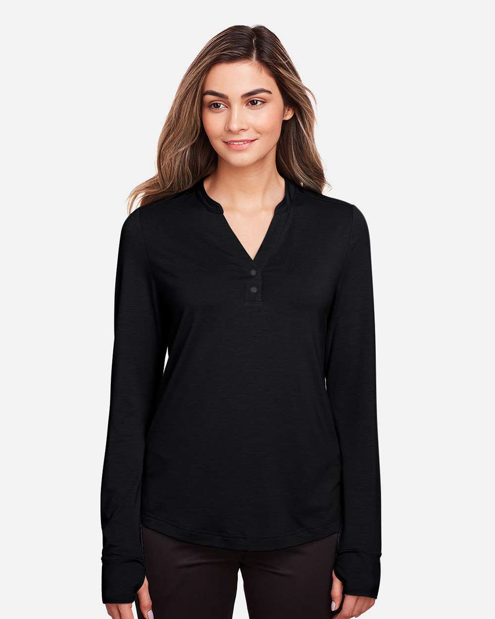 North End-NE400W-Women's JAQ Snap-Up Stretch Performance Pullover - Image 3