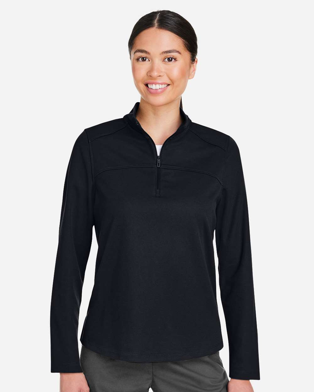 North End-NE412W-Women's Express Tech Performance Pique Quarter-Zip Pullover - Image 4