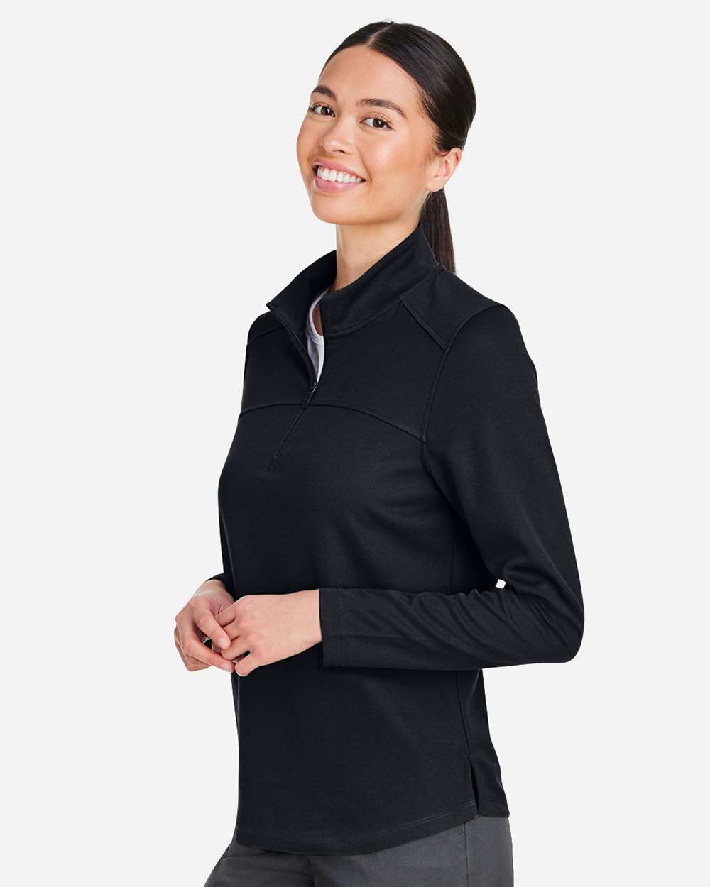 North End-NE412W-Women's Express Tech Performance Pique Quarter-Zip Pullover - Image 5
