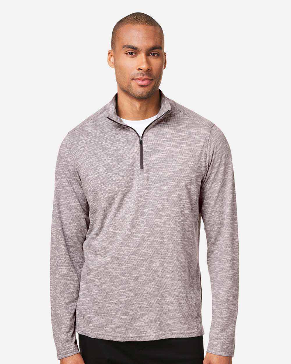 North End-NE415-Men's Eclipse Jacquard Quarter-Zip Pullover - Image 11