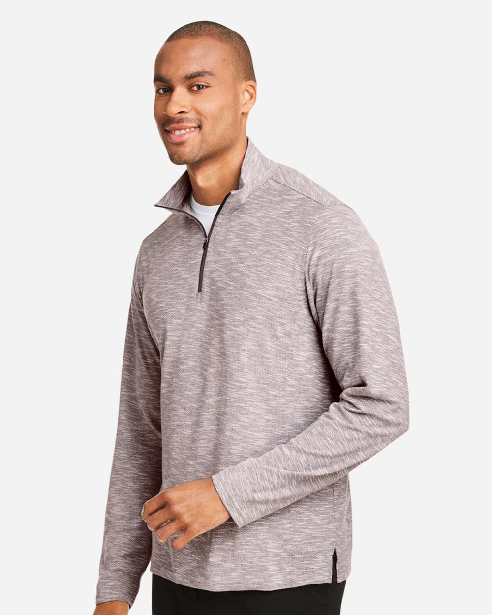 North End-NE415-Men's Eclipse Jacquard Quarter-Zip Pullover - Image 12