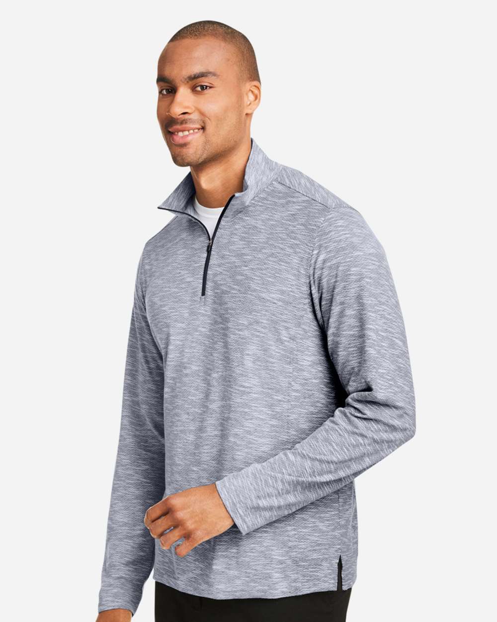 North End-NE415-Men's Eclipse Jacquard Quarter-Zip Pullover - Image 18