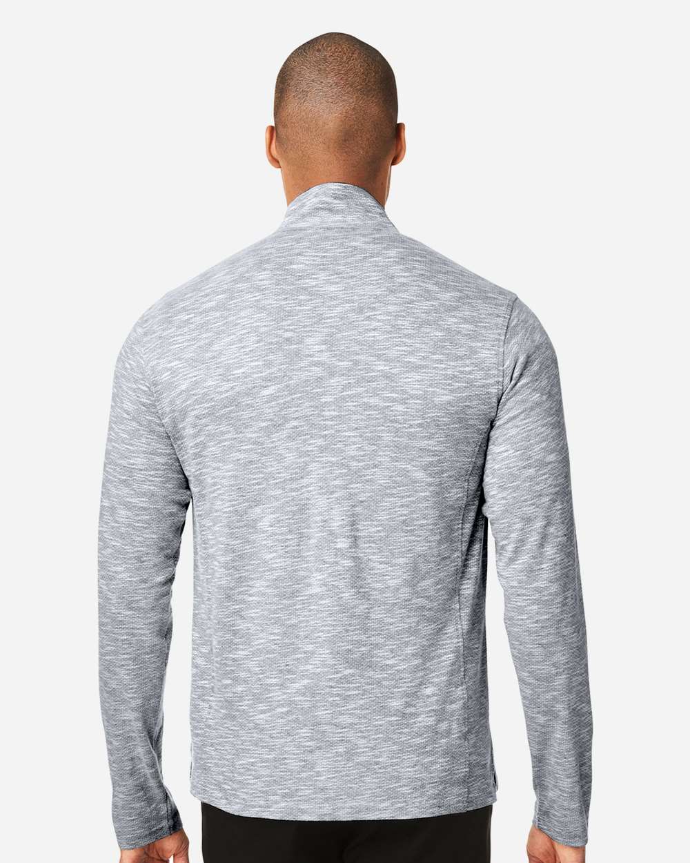 North End-NE415-Men's Eclipse Jacquard Quarter-Zip Pullover - Image 6