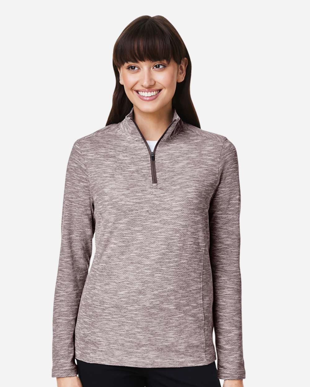 North End-NE415W-Women's Eclipse Jacquard Quarter-Zip Pullover - Image 11