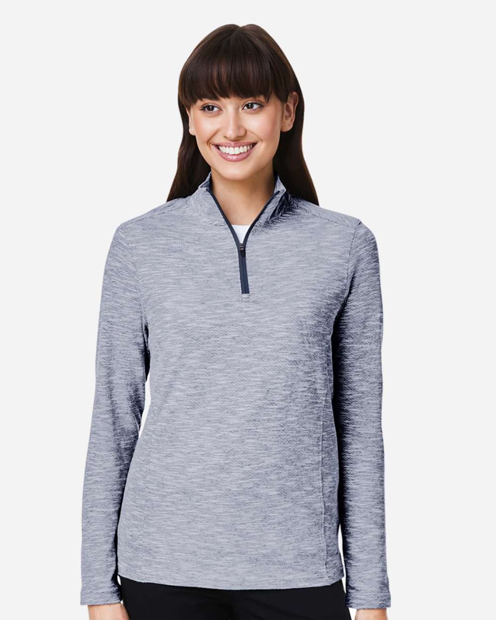 North End-NE415W-Women's Eclipse Jacquard Quarter-Zip Pullover - Image 17