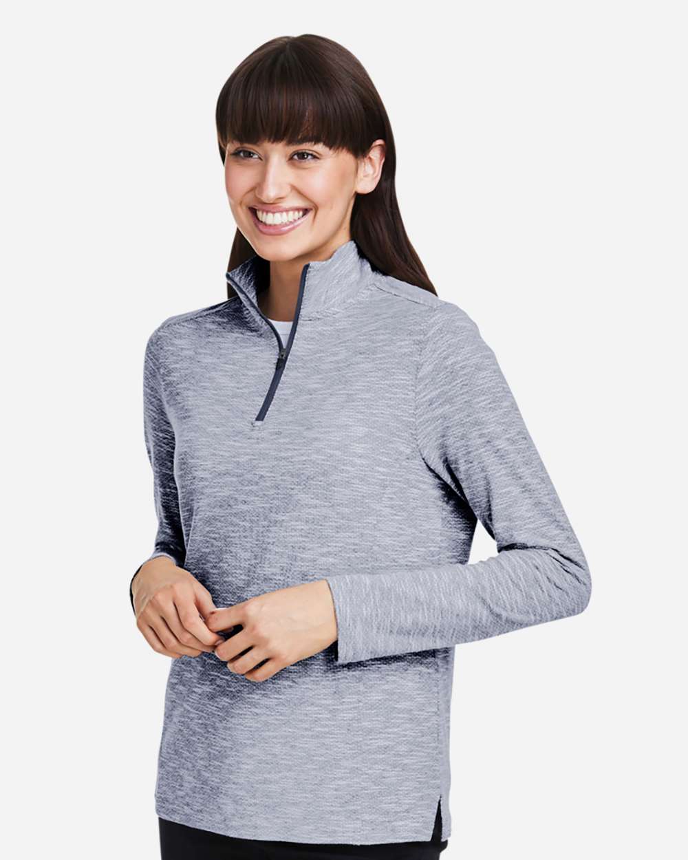 North End-NE415W-Women's Eclipse Jacquard Quarter-Zip Pullover - Image 18