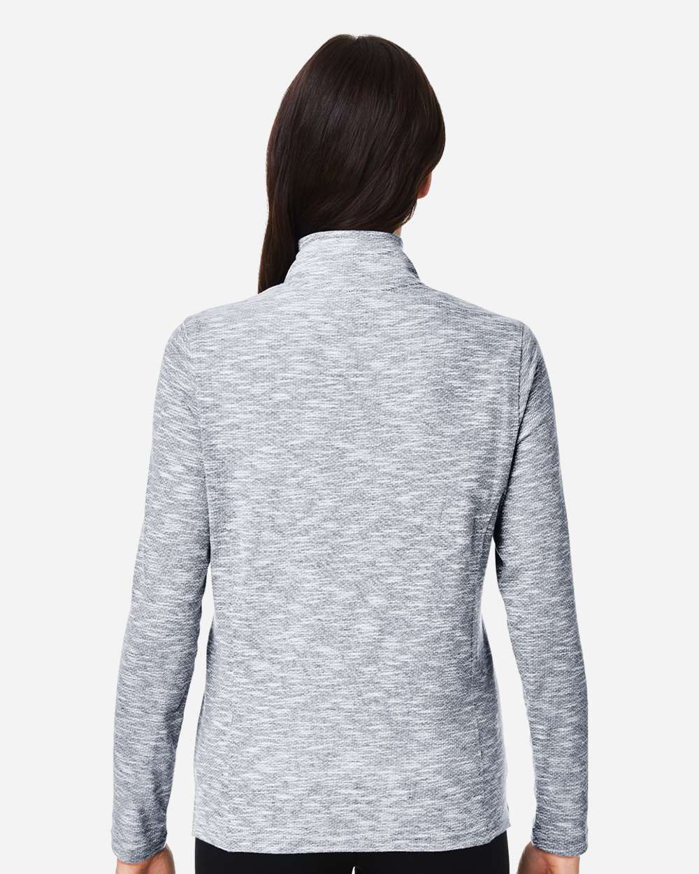 North End-NE415W-Women's Eclipse Jacquard Quarter-Zip Pullover - Image 6
