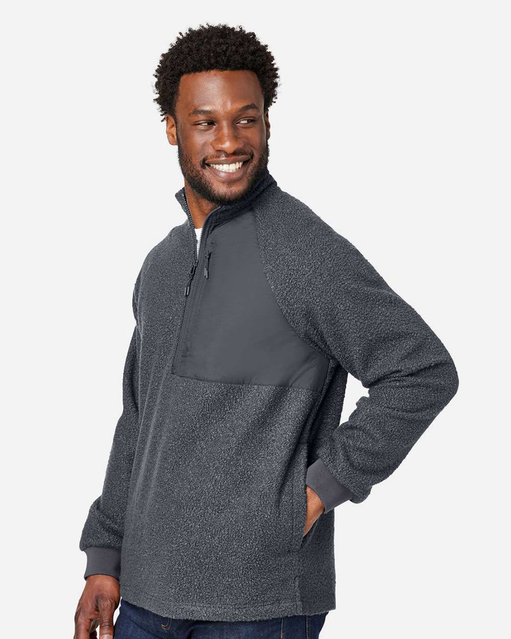 North End-NE713-Men's Aura Sweater Fleece Quarter-Zip Pullover - Image 12