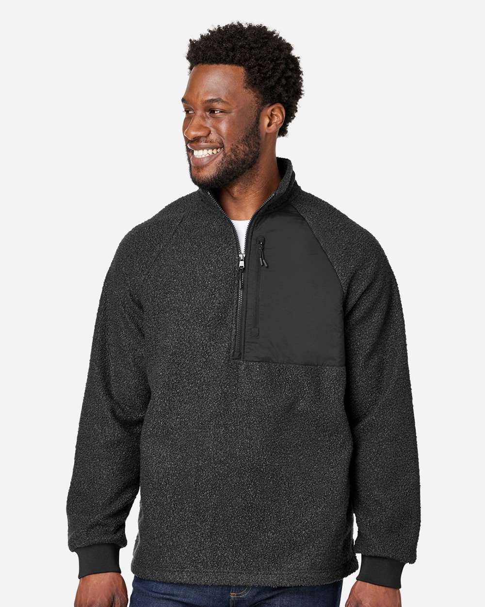 North End-NE713-Men's Aura Sweater Fleece Quarter-Zip Pullover - Image 4