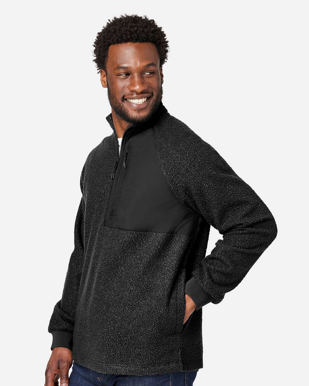 North End-NE713-Men's Aura Sweater Fleece Quarter-Zip Pullover - Image 5