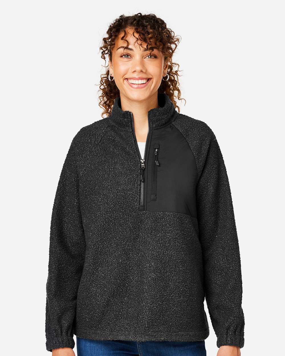 North End-NE713W-Women's Aura Sweater Fleece Quarter-Zip Pullover - Image 4