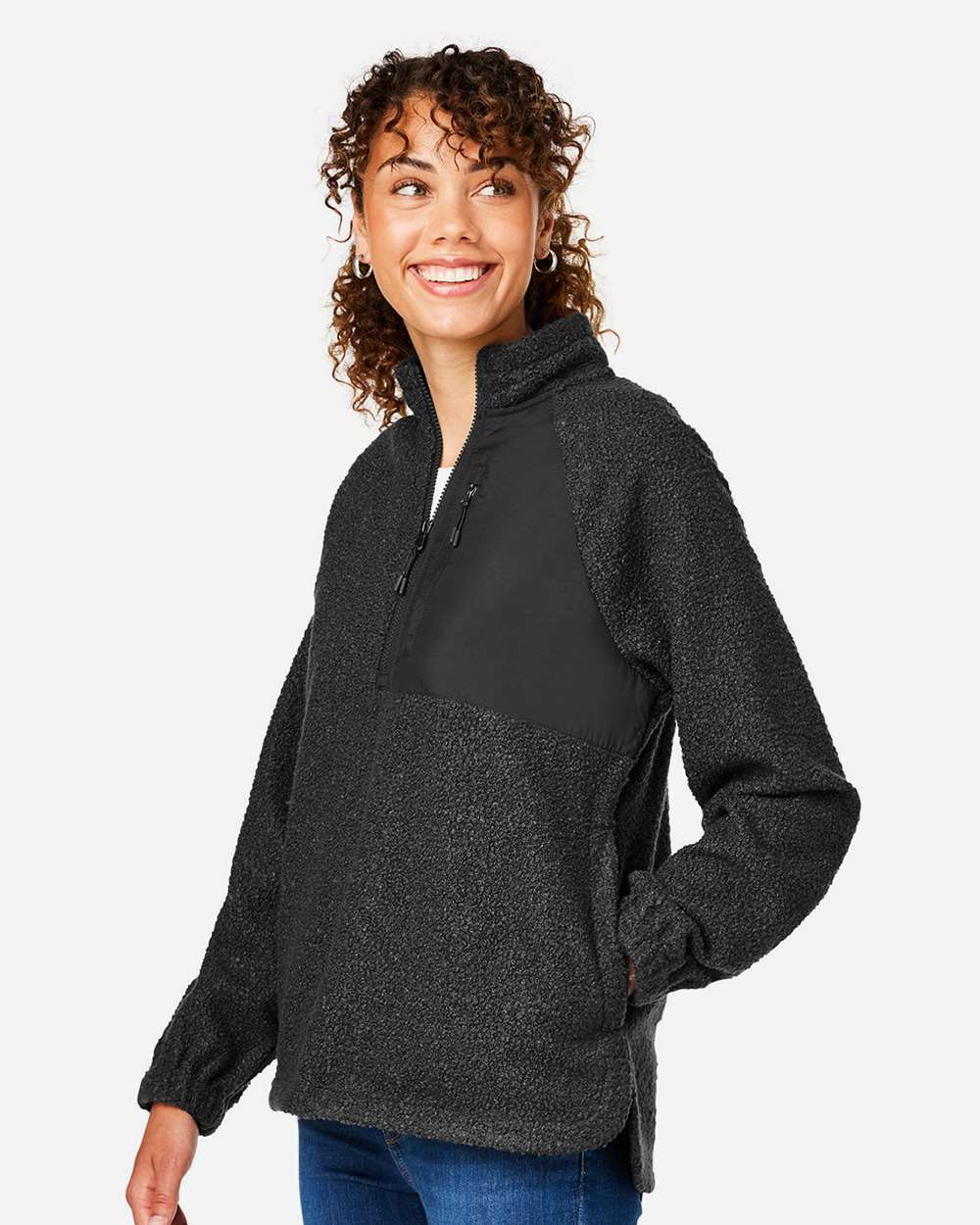 North End-NE713W-Women's Aura Sweater Fleece Quarter-Zip Pullover - Image 5