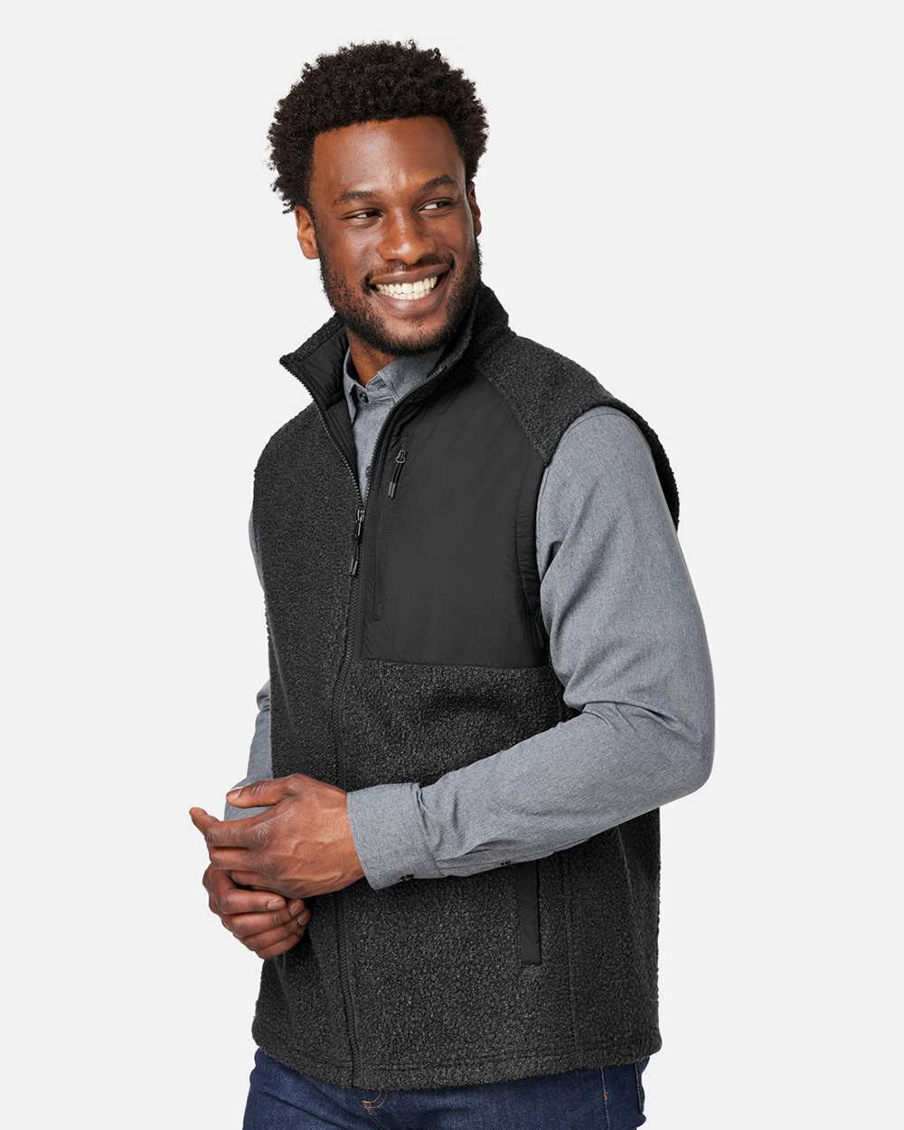 North End-NE714-Men's Aura Sweater Fleece Vest - Image 5