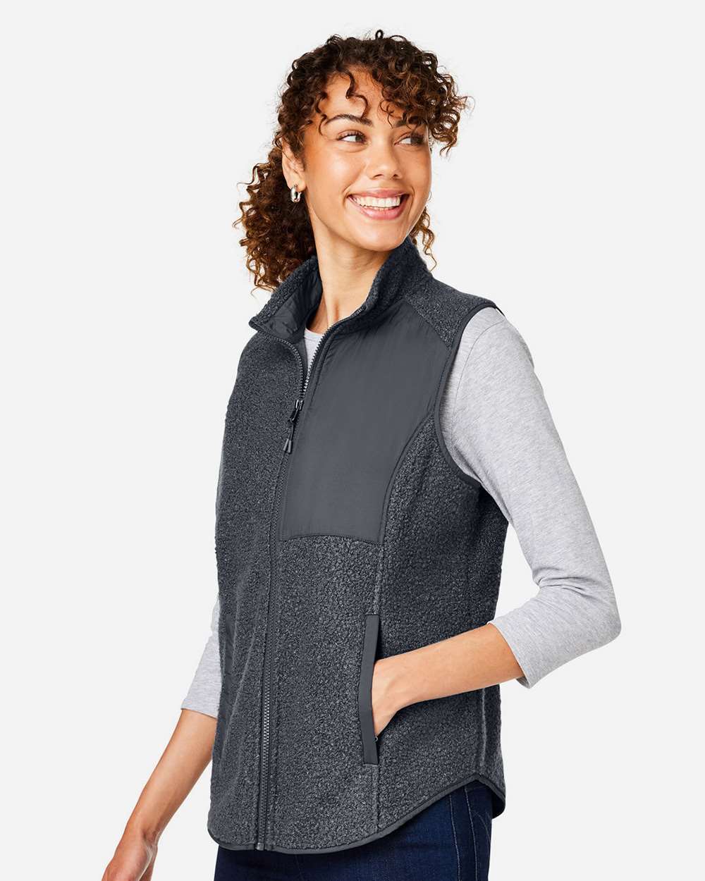 North End-NE714W-Women's Aura Sweater Fleece Vest - Image 12