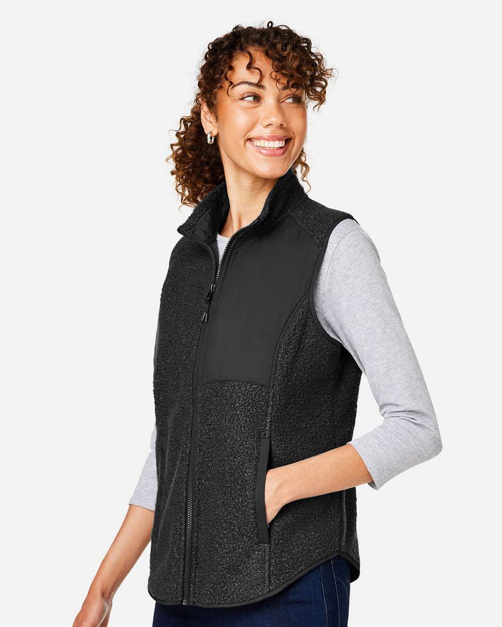 North End-NE714W-Women's Aura Sweater Fleece Vest - Image 5