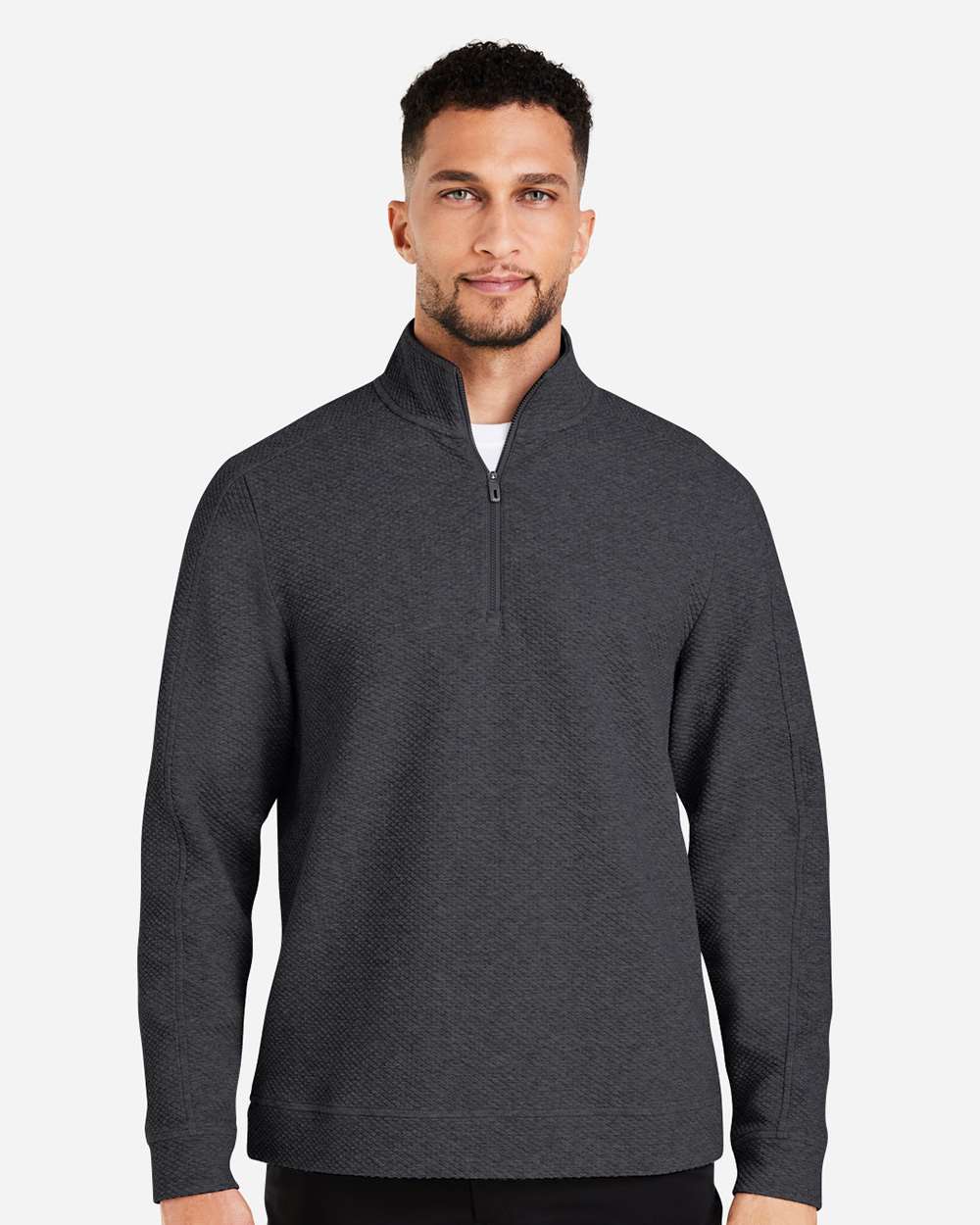 North End-NE725-Men's Spirit Textured Quarter-Zip Pullover - Image 4