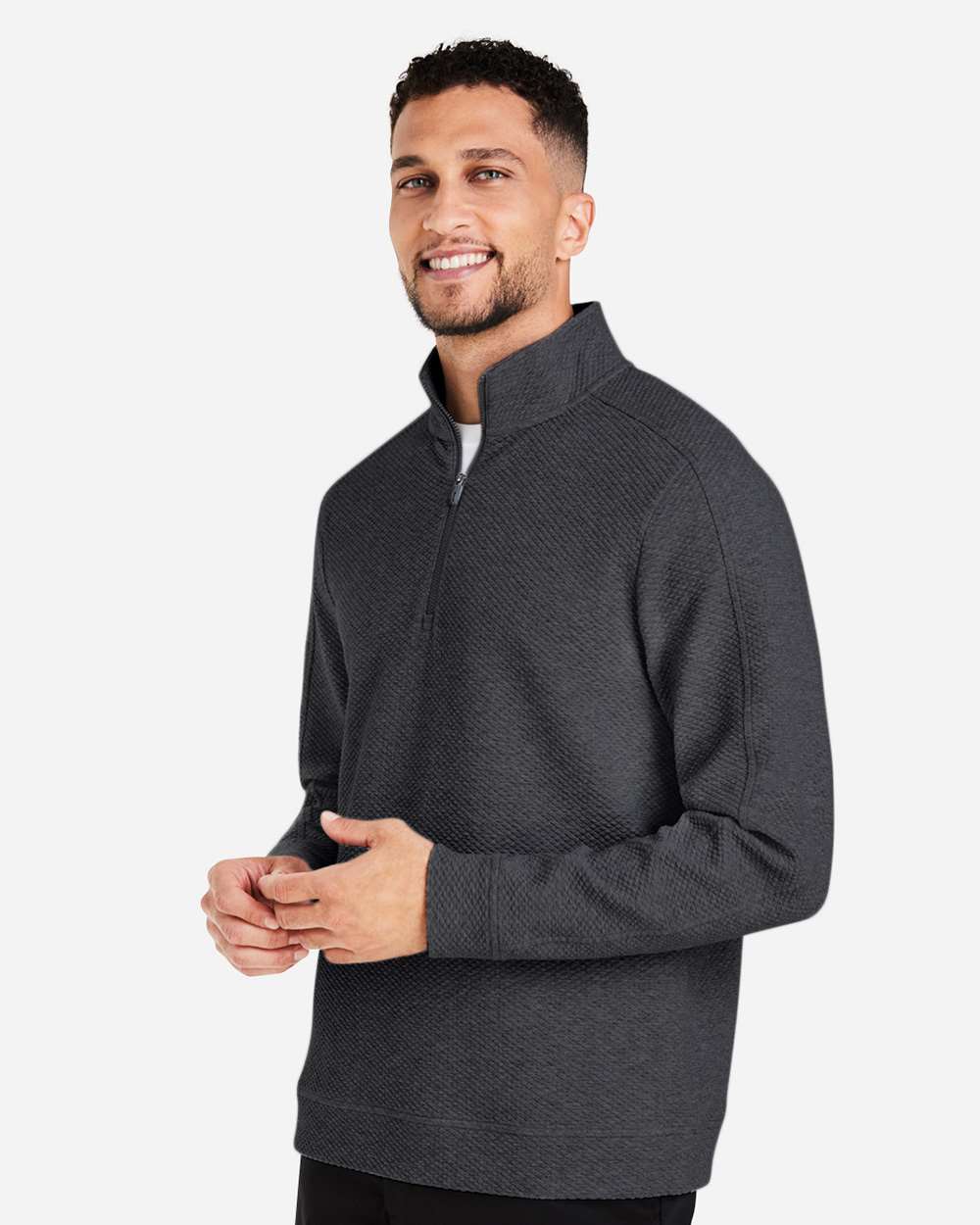 North End-NE725-Men's Spirit Textured Quarter-Zip Pullover - Image 5