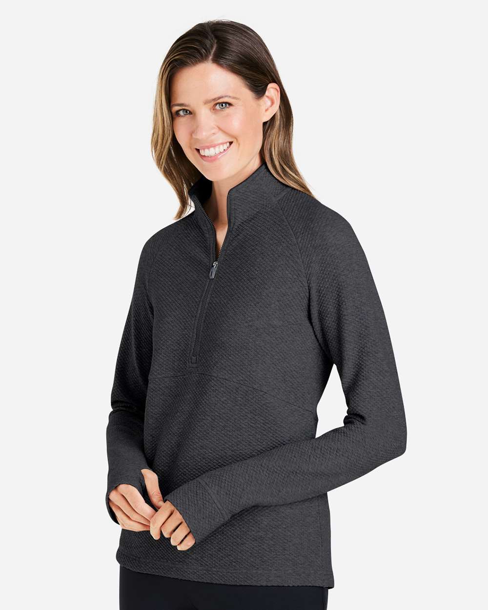 North End-NE725W-Women's Spirit Textured Quarter-Zip Pullover - Image 5