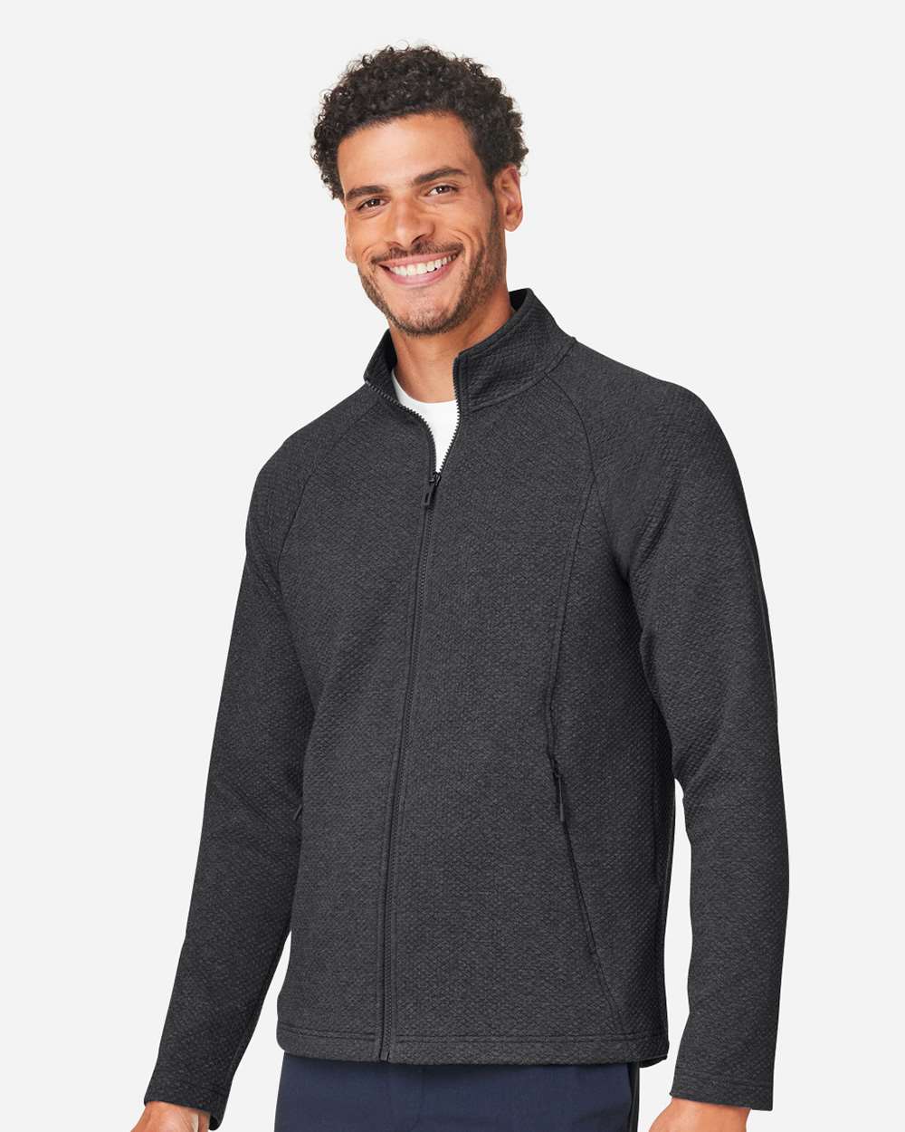 North End-NE727-Men's Spirit Textured Full-Zip - Image 5
