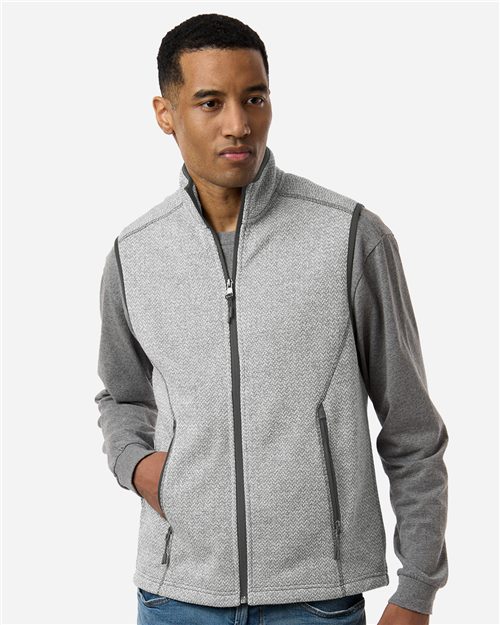 North End-NE731-Men's Jasper Jacquard Fleece Vest - Image 2