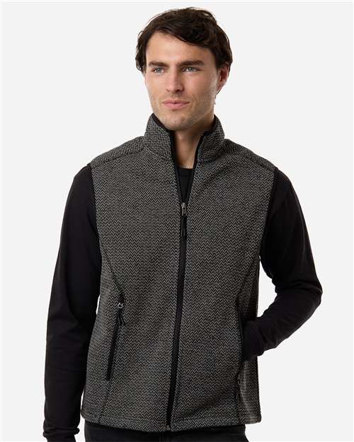 North End-NE731-Men's Jasper Jacquard Fleece Vest - Image 5
