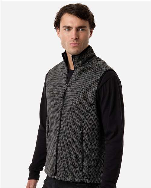 North End-NE731-Men's Jasper Jacquard Fleece Vest - Image 6