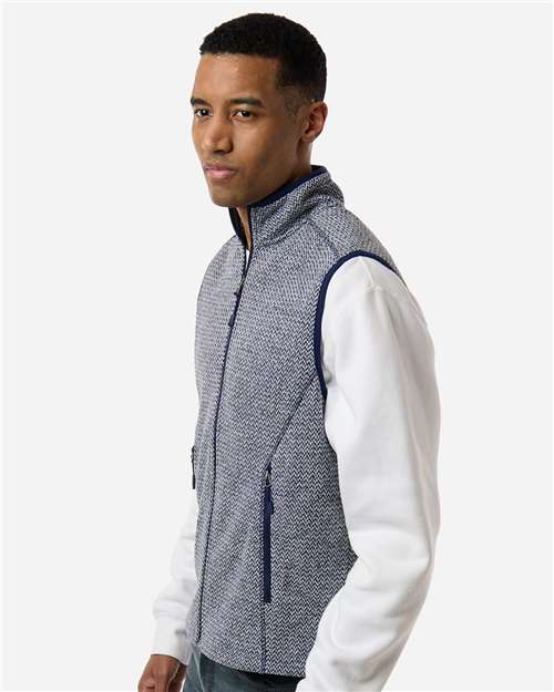 North End-NE731-Men's Jasper Jacquard Fleece Vest - Image 9